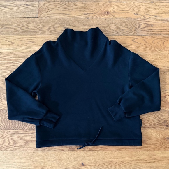 VARLEY DoubleSoft Betsy Sweatshirt Cowlneck in Black (Size XS) - Picture 5 of 11